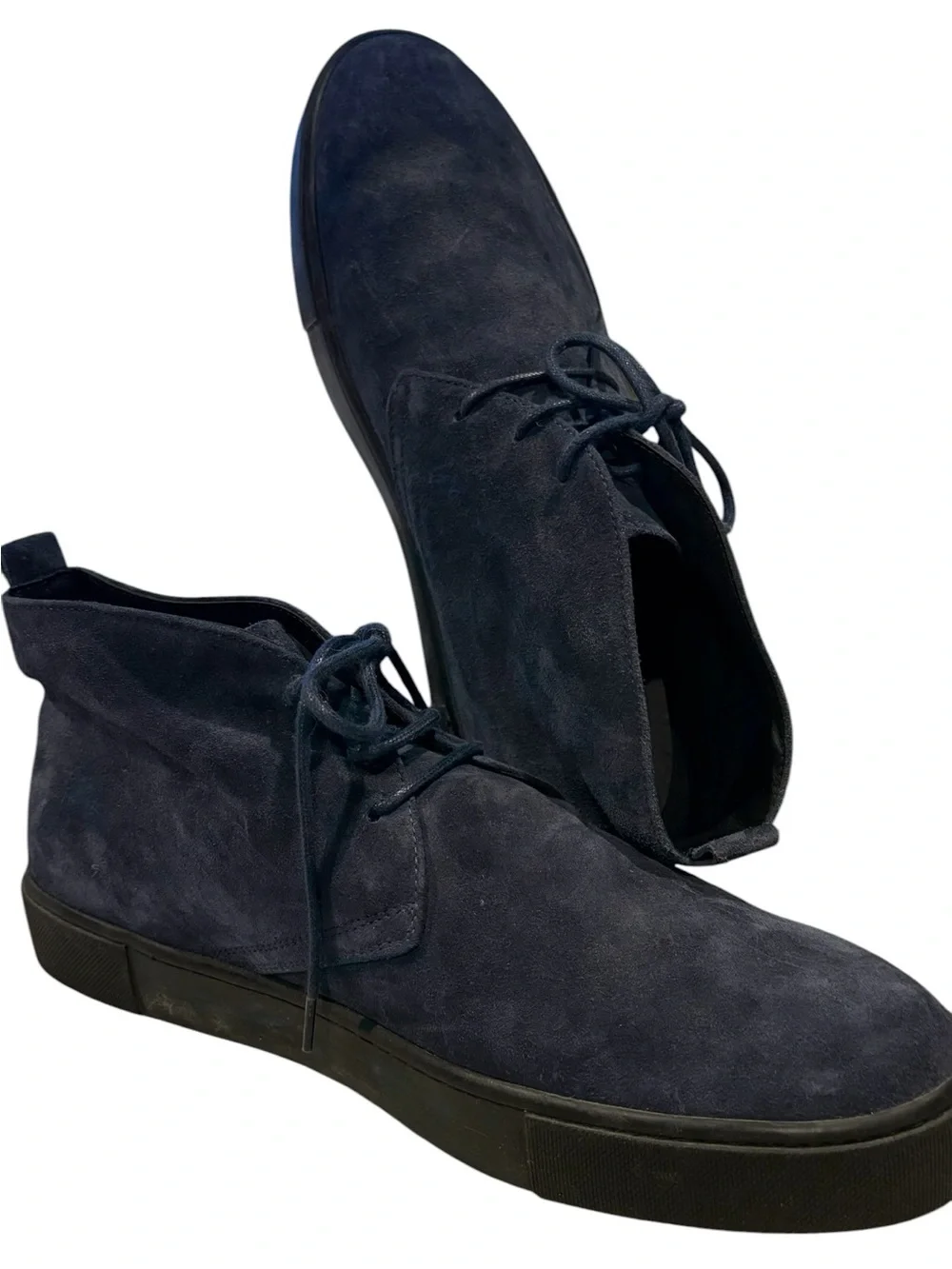 Tod's Men's Blue Suede Lace up Ankle Boots. Chukka style. shoes. Size 10.5